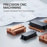 Plaque de base pour module d'alimentation IGBT, usinage CNC, cuivre massif ±0,05 mm, haute conductivité thermique, prototypage rapide