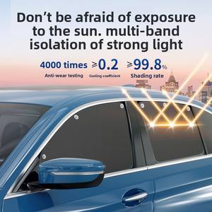 Pare-brise avant de voiture d'été Tissu Oxford Ventouse entièrement occultante Isolation thermique Protection solaire Polyester <span class=keywords><strong>noir</strong></span> - Product Image 6