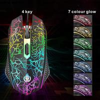 Fornorm — ensemble clavier et souris de jeu USB, rétro-éclairé rvb, couleur arc-en-ciel, pour Gamer
