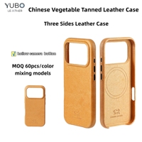 Étui de téléphone YUBO en cuir tanné végétal chinois avec bouton de caméra creux et bords enveloppants sur trois côtés pour iPhone 17 Pro Max