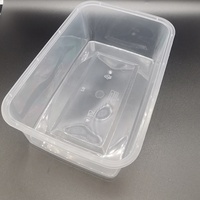 Boîte de préparation de repas pour restaurant, boîte à emporter jetable en plastique transparent, boîte à lunch à emporter, récipient alimentaire avec couvercle