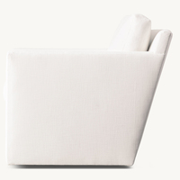 Mobilier moderne blanc de luxe pour le salon, détente, loisirs, coussins doux, fauteuil rembourré à accoudoirs pivotants pour villa, hôtel et appartement