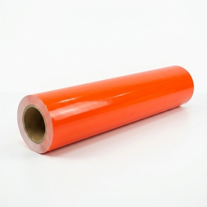 Film vinyle auto-adhésif PVC opaque orange 1006, imperméable et résistant aux UV, pour découpe sur traceur, bannières, enseignes et lettres. - Product Image 2
