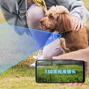 กล้องมองเห็นจากมุมมองบุคคลที่หนึ่งสำหรับสัตว์เลี้ยง ความละเอียด 1280x720p เลนส์มุมกว้าง 130 องศา สำหรับสุนัขและแมว พร้อมระบบตรวจสอบแบบเรียลไทม์ผ่านแอปพลิเคชัน - Product Image 1
