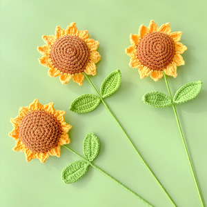 Accesorio Decorativo Tejido a Mano con Ganchillo de Lana con Diseño de Girasol para Fiestas, Año Nuevo, Halloween, Regreso a Clases, Año Nuevo Chino, Día del Padre - Product Image 5