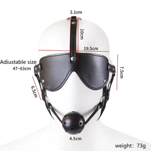 Set BDSM 2 in 1 con Maschera a Pallina e Imbracatura per la Testa, Regolabile e Traspirante, Alta Qualità Kenlin, Giocattoli per Adulti, Fetish Erotico per Coppie - Product Image 6
