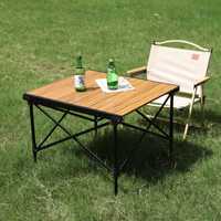 Table pliante d'extérieur, portable, légère, en aluminium, durable, rectangulaire, pour camping, barbecue, voyage en voiture, mobilier d'extérieur