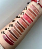 Kit de gloss à lèvres teinté carré sans logo, couleurs assorties, végétalien, personnalisable