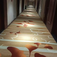 Moquette de couloir d'hôtel 100% nylon à poils coupés, avec envers antidérapant, imprimée sur mesure, écologique et au design moderne