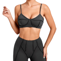Nouveau débardeur de sport européen et américain pour femme, vêtement de fitness, yoga, course, avec ceinture fine et dos élégant, sous-vêtement moulant 86040