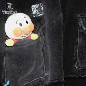 Yingling เสื้อฮู้ดสีดำโอเวอร์ไซส์แบบมีซิปเสื้อฟลีซแบบสตรีท - Product Image 5