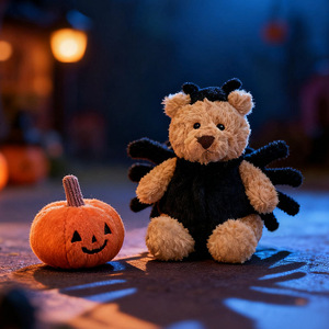 Peluche d'Halloween : Hibou Hécate, Fantôme, Mumie, Corbeau, Crâne, Citrouille – Coussin en Coton PP 31cm-50cm - Product Image 6