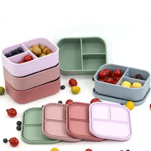 Leakproof BPA livre eco amigável food storage container leakproof salada silicone bento lancheira para crianças adulto