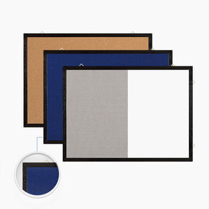 Bacheca bacheca in sughero con cornice in legno nero - Product Image 6