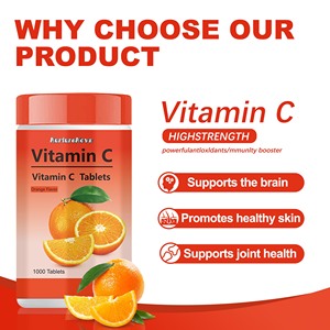 Tabletas de vitamina <span class=keywords><strong>C</strong></span> con sabor a naranja de exportación para comercio exterior, empaquetadas en 1000 piezas, stock de fábrica, disponibles para producción <span class=keywords><strong>OEM</strong></span> - Product Image 3