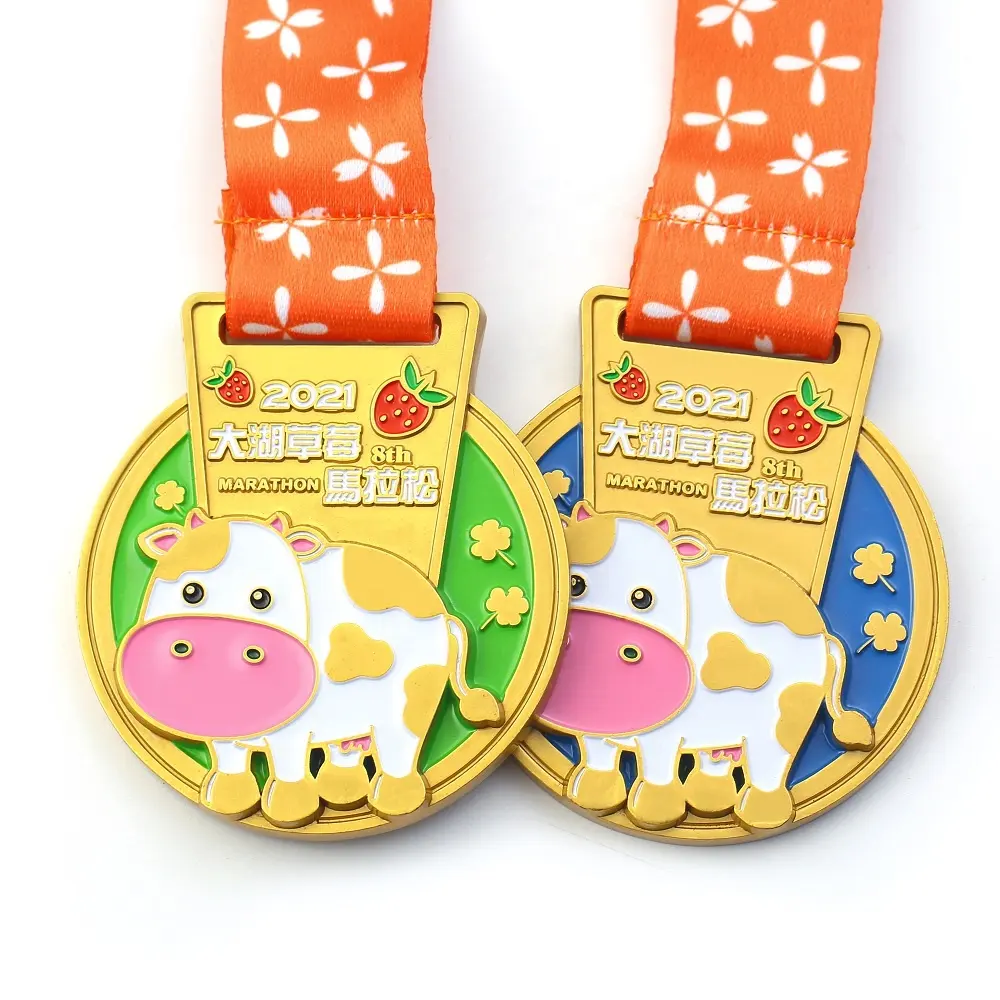 कस्टम मैराथन दौड़ पदक संयुक्त राष्ट्र जानवरों के साथ फैंसी पदक