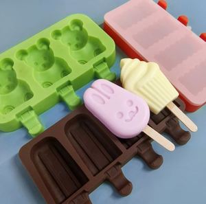 Moldes de silicona para helado de 3 cavidades, grado alimenticio, sin BPA, múltiples formas, duraderos, bricolaje, paleta, molde para helado, molde para pastel + tapa - Product Image 2