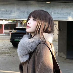 <strong>Grey</strong> Imitation fox Fur Plush <strong>Scarf</strong> for <strong>Women</strong> in Winter, Warm and Thick Fur Collar <strong>Scarf</strong> - Product Image 4