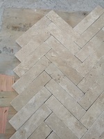 Panneau de mosaïque en travertin beige Kit Kat, décoration de sol, mosaïque en marbre en chevrons, carreaux de mosaïque pour salle de bain