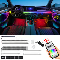 Kit d'accessoires auto LED pour intérieur de voiture, éclairage d'ambiance, lampe symphonique, vente chaude