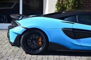 Pour <span class=keywords><strong>McLaren</strong></span> 540C 570S 570GT : Kit carrosserie style <span class=keywords><strong>600LT</strong></span> avec jupes latérales en fibre de carbone et spoiler arrière - Product Image 3