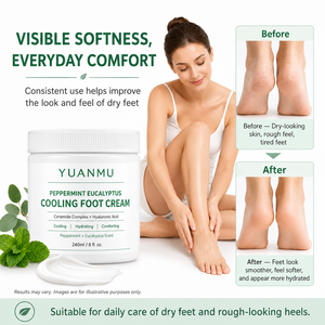 <span class=keywords><strong>Crema</strong></span> de <span class=keywords><strong>Pies</strong></span> Refrescante con Ceramida, Eucalipto y Menta, Hidratación Profunda, Alivia <span class=keywords><strong>Pies</strong></span> Secos, Agrietados y Cansados - Product Image 5