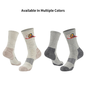 شعار مخصص صوف ميرينو الحراري دافئ الشتاء المشي لمسافات طويلة في الهواء الطلق طاقم الجوارب التزلج على الجليد في الهواء الطلق الجوارب الرياضية مع جيب - Product Image 5