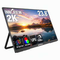 Monitor Gaming Portabel Gamut Warna Tinggi 23.8 Inci 2K 100Hz QHD 2560X1440 DC Eye Care Dilengkapi Jack Audio untuk Switch PS5 Macbook