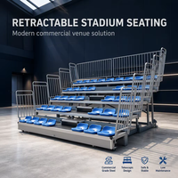 Système de sièges télescopiques rétractables pour gymnases, tribunes manuelles pour salles de sport