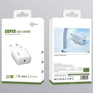 อะแดปเตอร์ PD 20W รองรับโปรโตคอลเต็มรูปแบบ EU US UK USB C ที่ชาร์จ QC3.0บล็อกการชาร์จอย่างรวดเร็วพร้อมกล่องแพคเกจ - Product Image 4