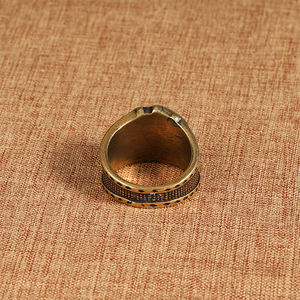 Juego de cartas de mago retro CA710, creativo, bronce, hip hop, personalidad masculina, anillos de cobre de fundición recta - Product Image 4