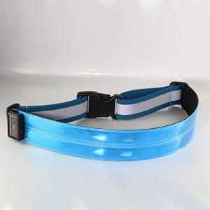Stock OEM CE EN13356 Lumière LED Hi Viz Lumineux Réfléchissant Running Safety Waist Belt Band avec USB Rechargeable - Product Image 1