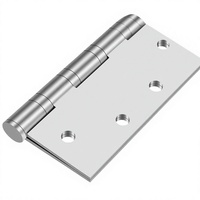 Charnières de porte robustes en acier inoxydable 304, 4,5x4 pouces, à roulement à billes, axe non amovible, coins carrés, lot de 2 pour portes