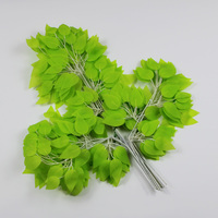Décoration murale OEM Marque Feuilles artificielles bleues au toucher réel pour la décoration intérieure Fabriqué en Chine
