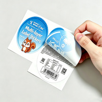 Nouvelles étiquettes autocollantes holographiques personnalisées résistantes à l'huile, impression sur mesure, multicouches, double face, pour livrets et bouteilles