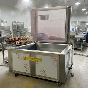 Marmite basculante en nid d'abeille SUS304 à <span class=keywords><strong>vapeur</strong></span>, avec dispositif de déchargement automatique pour les produits carnés (viande de porc, poulet, canard) pour usage en cuisine centralisée - Product Image 5