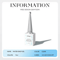 Personnalisable 3D Goutte D'eau Texture UV Gel Vernis À Ongles LED Lampe Source Liquide Matériau pour Salon ODM/OEM & Marque Privée Design