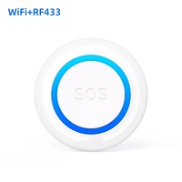 Tuya Smart WiFi Sécurité à domicile Alarme d'appel étanche Patient et personnes âgées Bouton de panique SOS d'urgence
