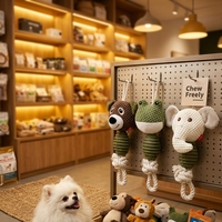 Juguete de Peluche Natural y Seguro de TPR para Perros, Resistente a Mordidas, Juguete Interactivo de Cuerda de Algodón para Masticar, para Perros Pequeños y Medianos