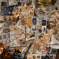 Livre d'autocollants décoratifs Nuages Flottants Artistiques Rétro Regardant le Monde, 20 pièces/paquet, 4 styles, pour Journal, Agenda, Carnet et Scrapbook