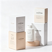 Boîte d'emballage cosmétique personnalisée en carton blanc avec double insert et fond à verrouillage, petite boîte en papier, vente en gros, design sur mesure