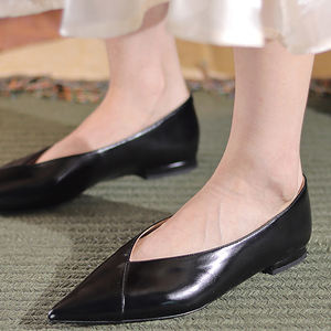 Mocasines <span class=keywords><strong>de</strong></span> piel <span class=keywords><strong>de</strong></span> vaca con <span class=keywords><strong>punta</strong></span> puntiaguda para mujer, zapatos planos informales resistentes al desgaste <span class=keywords><strong>de</strong></span> <span class=keywords><strong>Ballet</strong></span> - Product Image 6