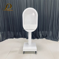Stand de cabine téléphonique audio amovible en métal pour messages, cabine téléphonique moderne pour livre d'or audio pour mariage et fête