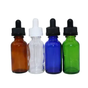 Hot Koop 30Ml Glazen Fles Met Kindveilige Dop Essentiële Olie 1 Oz Dropper Glazen Flessen Kleurrijke Glazen Flesjes