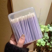 50/100 pièces par boîte – Applicateurs jetables pour lèvres et cils, pinceaux à lèvres avec manche et emballage en boîte