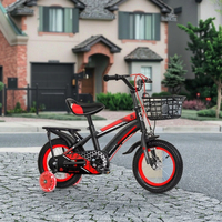 Vélo pour enfants 12 pouces-18 pouces avec roues d'entraînement clignotantes pour 2-3-5-6-7 ans garçons filles fourche en acier ordinaire