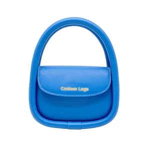 Fashion Mini Integrated Round Macaroon Vegan Pu Custom Mini Crossbody Bags Trendy Purse And Handbag Ladies