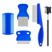 Kit d'outils démêlants double face pour chiens et chats, 5/6 pièces, en plastique, pour l'auto-nettoyage des animaux de compagnie