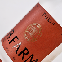 Etiquetas Adhesivas Personalizadas Negras Premium para Botellas de Whisky y Vino, Impresión UV Brillante, Lámina Dorada en Relieve, OEM