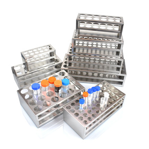 Support de tubes à essai en aluminium multifonctionnel, support de laboratoire en aluminium à plusieurs trous pour tubes de centrifugation - Product Image 2